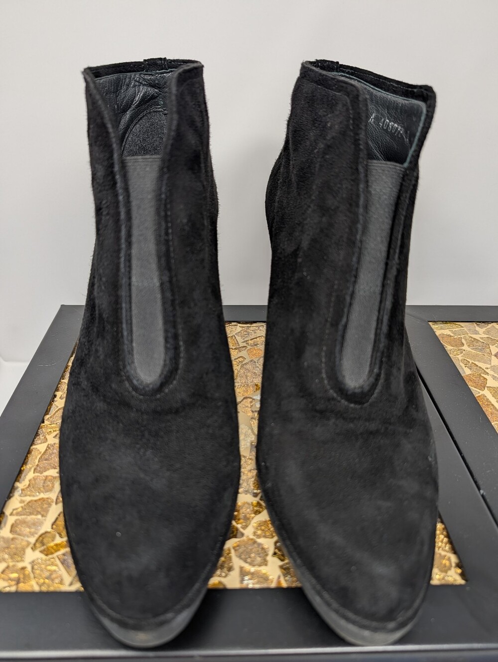 Stuart Weitzman Black Suede Ankle Booties - Picture 2 of 8
